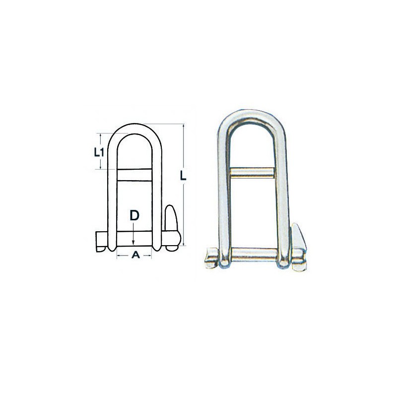 Manille fermeture à gâchette avec barette