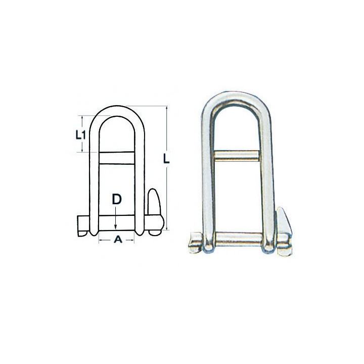 Manille fermeture à gâchette avec barette