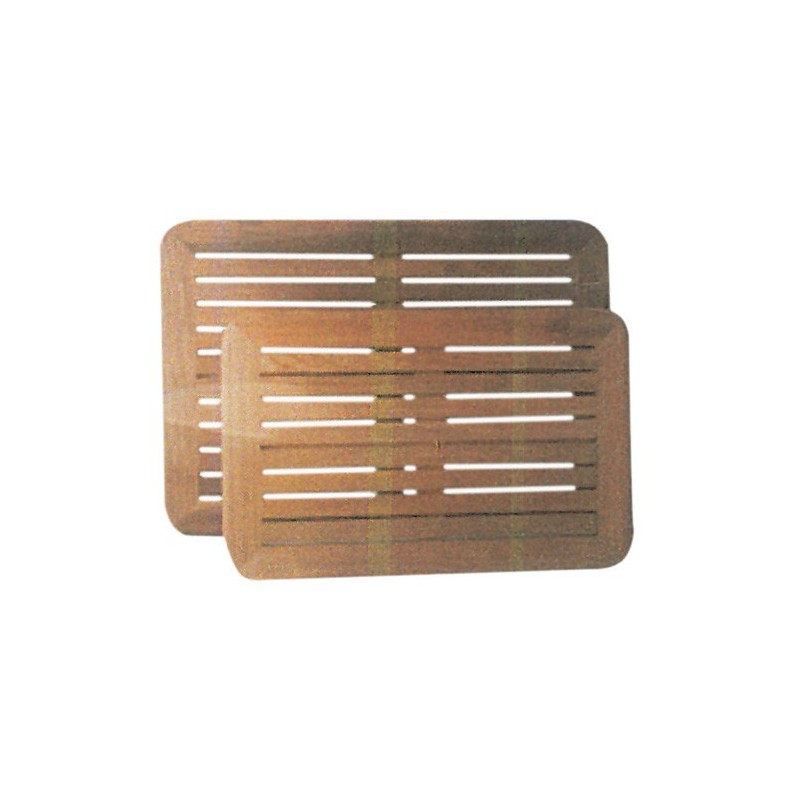 Plans de table teck à lattes