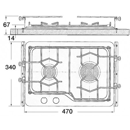 Plan de cuisson gaz