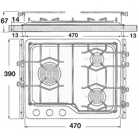 Plan de cuisson gaz