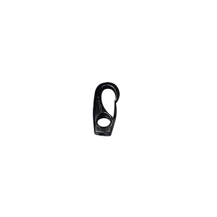 Mousquetons polyamide à oeil Ø12x58mm, pour sandow Ø8mm , noir