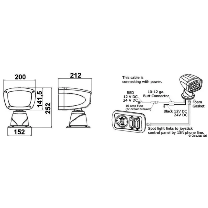 Projecteur électrique LED Aldebaran Combo