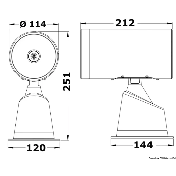 Projecteur inox Artemis avec commande