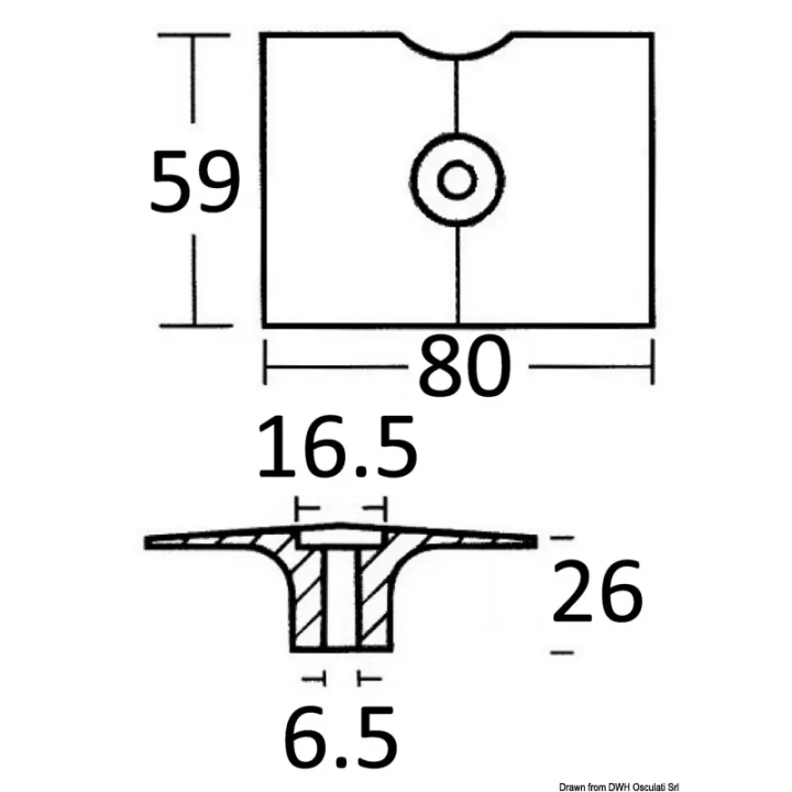 Anode magnésium 9.5/15 HP 2 temps