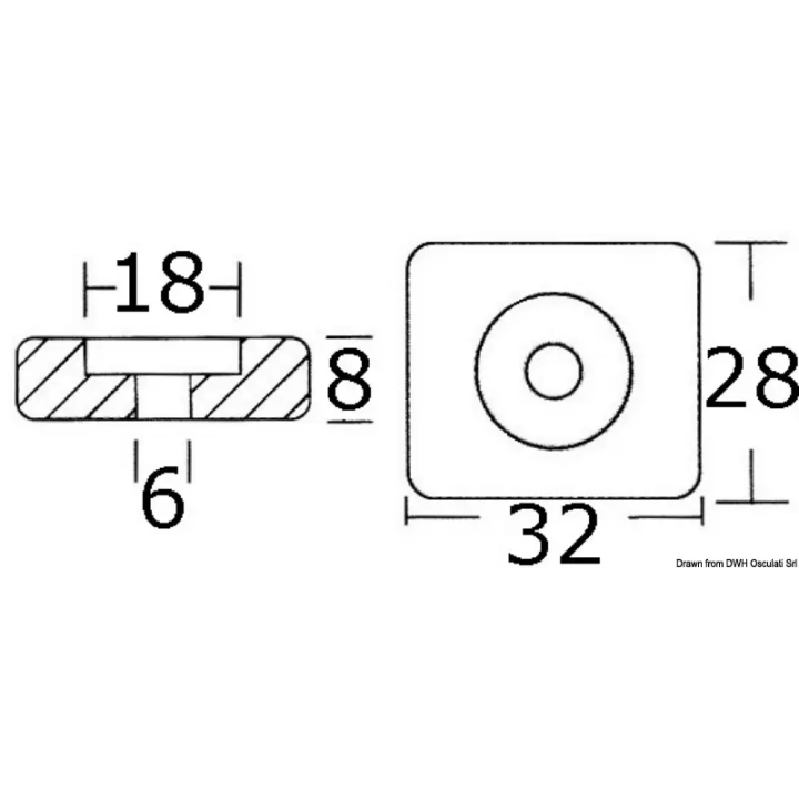 Anode pour Honda 8/20 HP