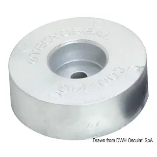 Anode poupe en aluminium 100x40 mm