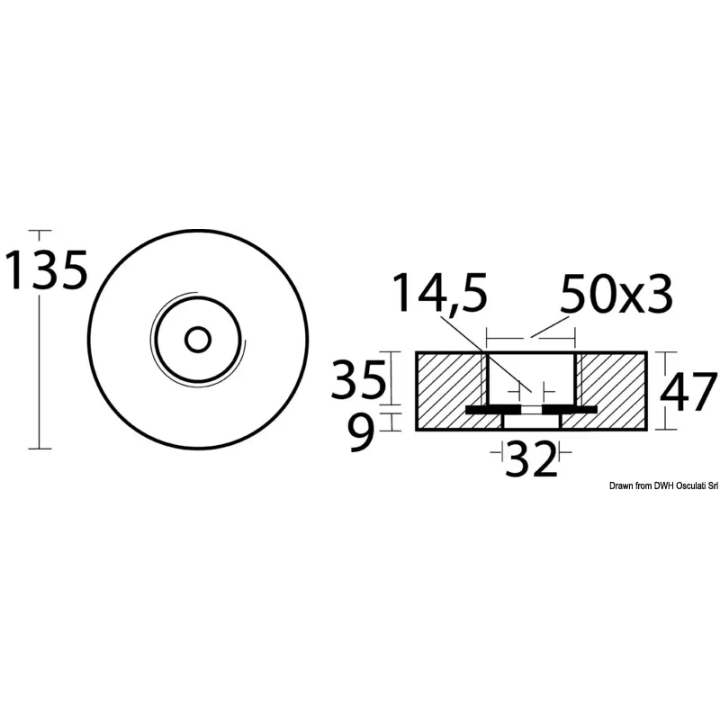 Anode fixation escamotable