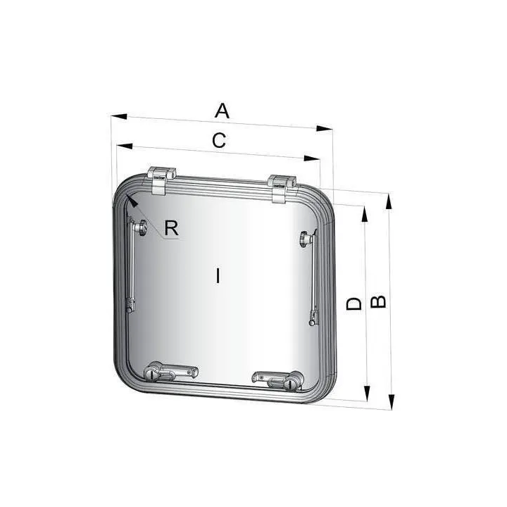 Capot de pont Libero type 37 - rayon 32 mm - découpe 500 x 370 mm