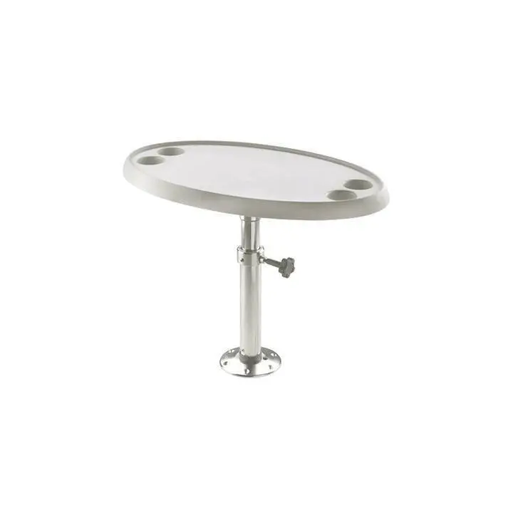 TABLE OVALE 76 X 45 CM PIED REGLABLE ET