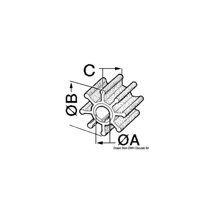 Roue JOHNSON/EVINRUDE V4/V6