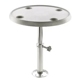 TABLE RONDE 60 CM PIED REGLABLE 50 A 70