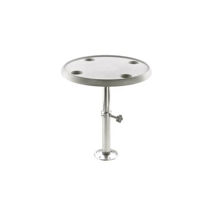 TABLE RONDE 60 CM PIED REGLABLE 50 A 70
