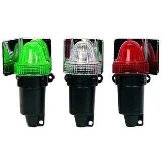 Feu de navigation étanches à piles - blanc + rouge + vert