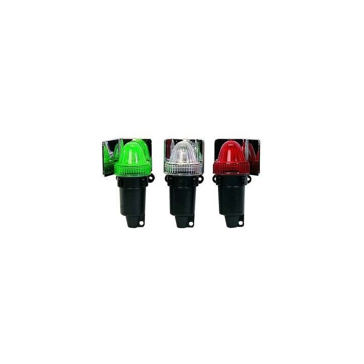 Feu de navigation étanches à piles - blanc + rouge + vert
