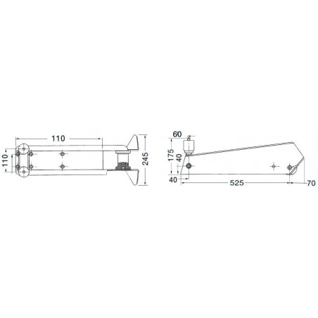 Davier proue inox jusqu'à 25kg 