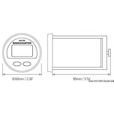  Compteur de mètres rond Lewmar 