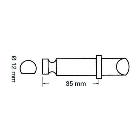  Dame nage plast/laiton 12x35mm  