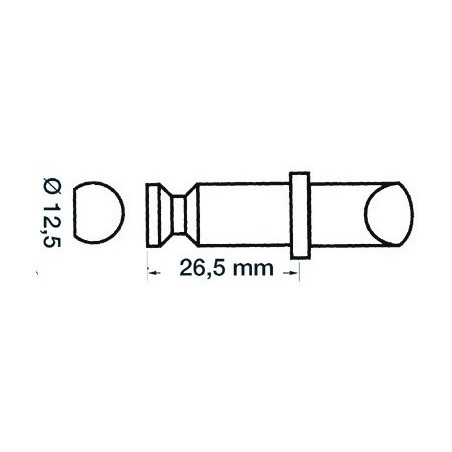  Dame nage plast/laiton 12x35mm  