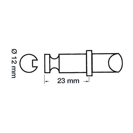  Dame nage plast/laiton 12x35mm  