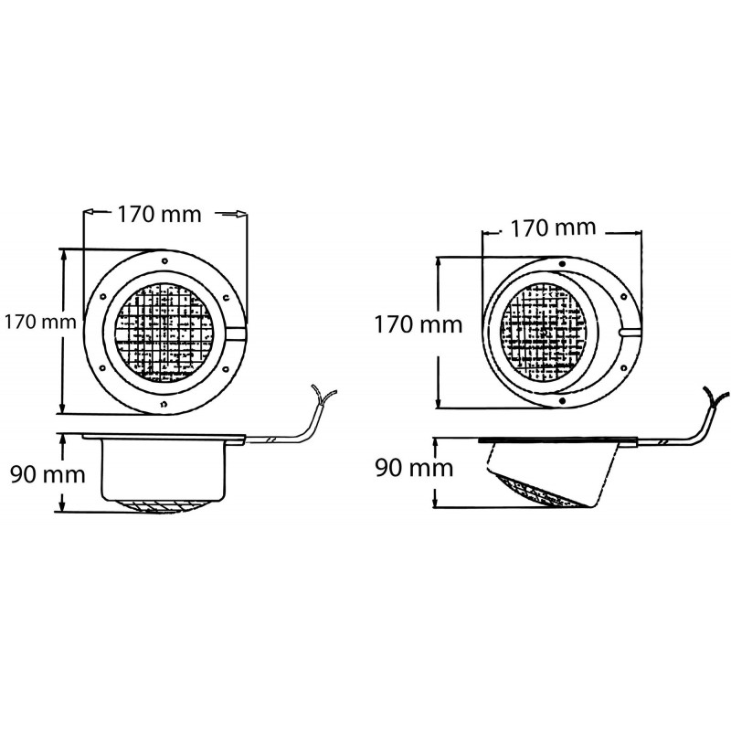 Spot de passerelle étanche