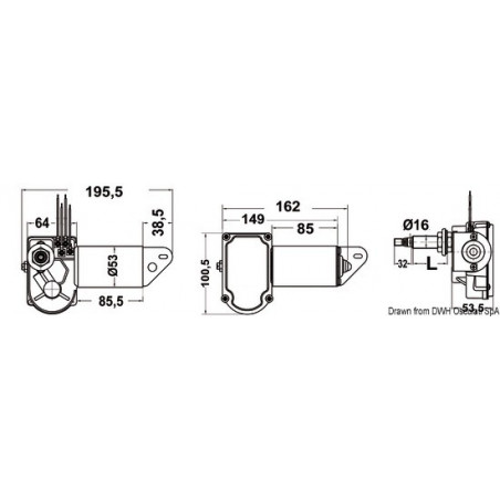  Moteur essuie-glace 20W 