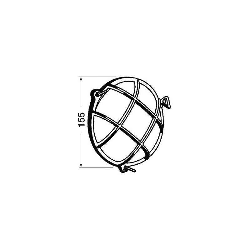 Plafonnier étanche laiton chromé 